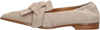 Notre-V Schoenen, Dames, Beige, 40 EU, Leer, 5672 Loafers