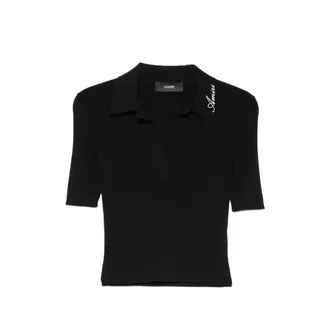 Amiri Logo-embroidered Polo-collar T-shirt