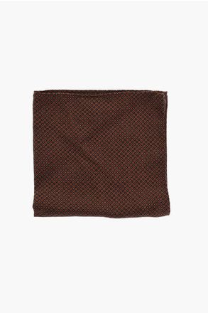 Corneliani CC COLLECTION Patterned Silk and Wool Pocket Square size Unica