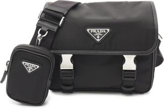 Prada Pre-owned Prada Tessuto Zip Buckle Messenger Bag Unisex 3CBHTNMU3TF58519
