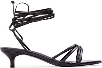 Black Suede Studio Suri 35 Sandal in Black Leather at Nordstrom, Size 38