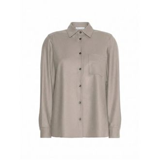 Max Mara Camisa Cashmere Foul&eacute; - Blouses & Shirts - Mujer - Marr&oacute;n - S