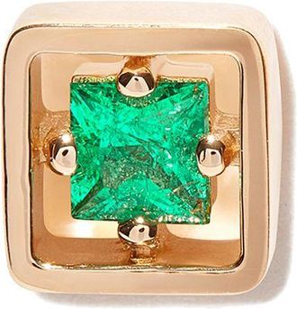 Suzanne Kalan 18K Yellow Gold Emerald Stud Earring - Mens - 18kt Yellow Gold