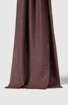 Brunello Cucinelli Cashmere and silk Diamond yarn scarf in Grape at Nordstrom