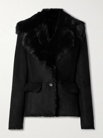 Magda Butrym Giacca In Shearling - Nero