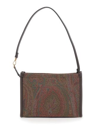 Etro Womens Clutch Arnica Brown Cotton-Blend Cotton Polyester Bags