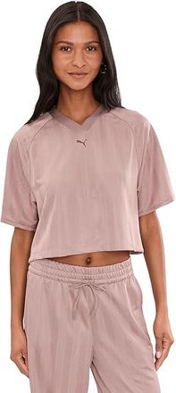 Puma League Jersey Top Womens Clothing Sandstone : SM, Polyester