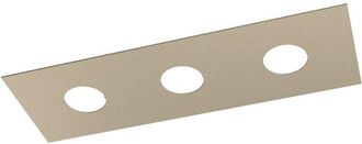 Top-Light Plafoniera Moderna Rettangolare Area Metallo Sabbia 3 Luci Gx53