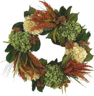 Creative Displays Inc. 26In Hydrangea Fall Wreath With Berries