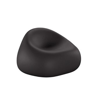 Plust Sill&oacute;n Para Exterior Jard&iacute;n Terraza Polietileno Dise&ntilde;o Moderno Gumball P1 - Negro