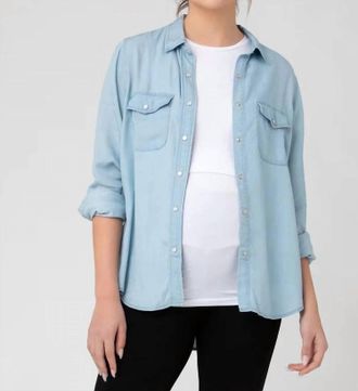 Ripe Bec Chambray Shirt In Clean Fade