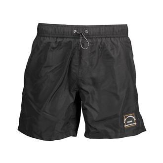 Karl Lagerfeld Beachwear, male, Black, Size: S Polyester Swimwear with Sleek Design