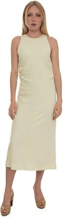 HUGO BOSS Delinna Jurk - Dames - Casual kleedjes - Groen - S - Leer - Kleedjes