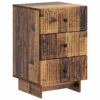 vidaXL Armario De Noche Con Caj&oacute;n Madera Envejecida 43 X 41 X 66,5 Cm Vidaxl