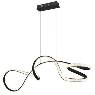 Globo Lighting L&aacute;mpara Colgante - Swirl - Negro - Metal - Gran L&aacute;mpara