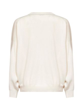 Brunello Cucinelli Womens Crewneck Cashmere Sweater Beige
