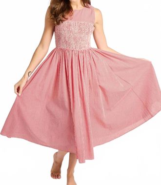 Mille Coco Midi Dress In Red Gingham