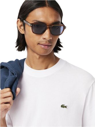 Lacoste Heren Geborduurd T-shirt met logo (Wit)