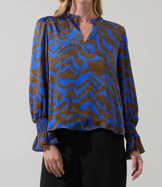 Sugarlips Krista Blouse In Brown-Multi
