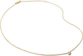 Monica Vinader Diamond Solitaire Pendant Necklace in 18K Gold Vermeil at Nordstrom
