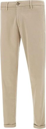 Re-hash Beige Chinos Broek Zand Katoen Blend - Heren - Chinos - Beige - W40 - Katoen - Broeken