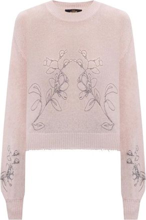 Twinset Sweatshirts - Dames - Ronde hals truien - Roze - M - Truien & Vesten