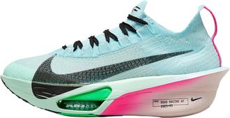 Nike Womens Alphafly 3 Running Shoes In Glacier Blue/mint Foam/green Shock/black