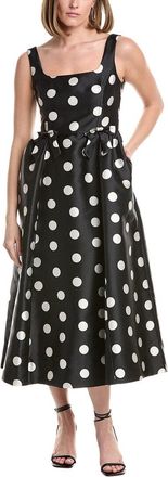 Julia Jordan Dot Monroe Twill Sleeveless Midi Dress