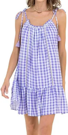 Maaji Seersucker Magnolia Short Dress In Purple