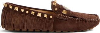 Valentino Garavani Mocassini Plaster Caster con frange - Marrone