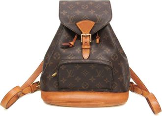 Louis Vuitton Vintage Montsouris Monogram Canvas Brown Canvas Backpack Bag (Pre-Owned)
