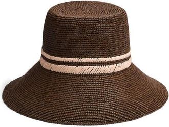 Rag & Bone Jade Packable Raffia Bucket Hat in Brown Natural at Nordstrom, Size Medium
