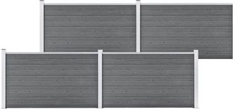 vidaXL Valla De Jard&iacute;n De Wpc Gris 699x106 Cm Vidaxl