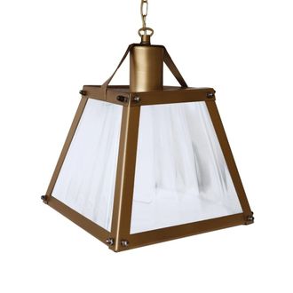 Tosel Suspensi&oacute;n campana vidrio bronze D23 cm