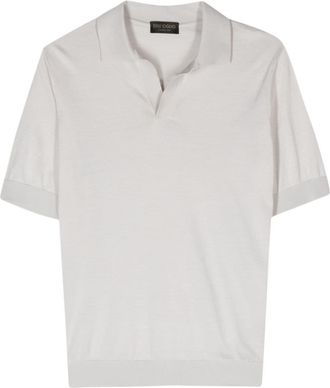 Dell'Oglio split-neck cotton polo shirt - men - Cotton - 48 - Grey