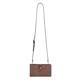 Etro Cross Body Bags, female, Brown, ONE SIZE, Essential Arnica Wallet with Shoulder Strap