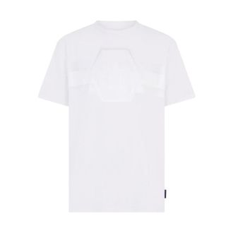 Philipp Plein T-Shirts, male, White, Size: XL Hexagon Crew Neck T-Shirt