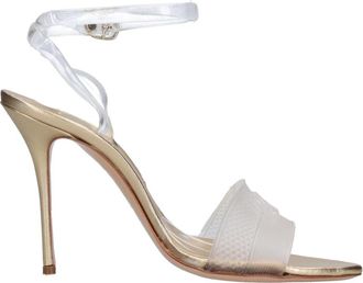 Casadei Sandalen - Dames - Sandalen met hakken - Geel - 37 EU - Leer - Schoenen