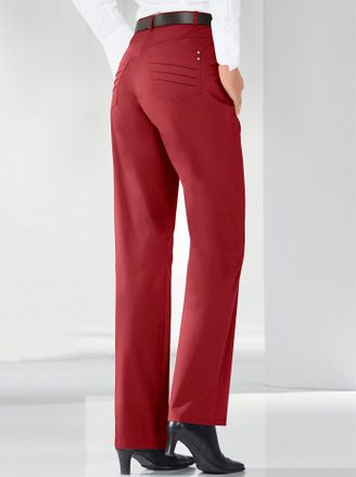 COSMA Funktionshose COSMA, Damen, Gr. 100, Langgr&ouml;ssen, rot, 97% Baumwolle, 3% Elasthan, unifarben, lang, Hosen Funktionshose