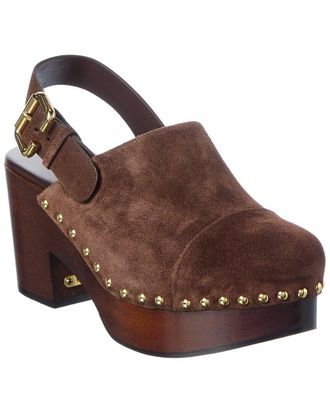 Chlo&eacute; Jeannette Suede Wedge Clog