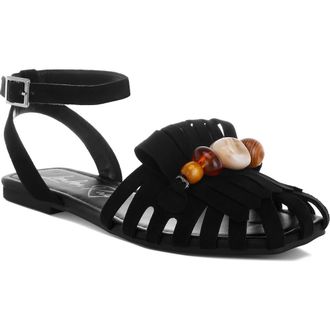 London Rag Corvina Ankle Strap Sandal in Black at Nordstrom Rack, Size 8.5