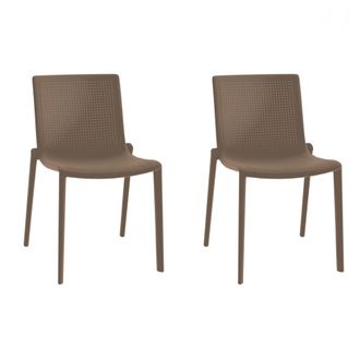 Resol Set 2 Sillas Interior, Exterior Chocolate Beekat Resol