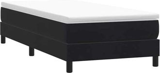 vidaXL Cama Box Spring Sin Colch&oacute;n Negro Terciopelo 80x220 Cm Vidaxl