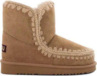Mou Eskimo 18 Enkellaarsjes - Dames - Winterlaarzen - Bruin - 38 EU - Wol - Schoenen