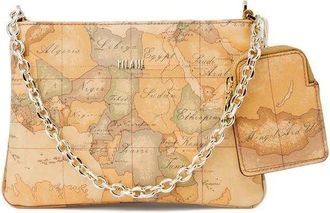 Alviero Martini 1A Classe Beige Leren Handtas Herfst/Winter Collectie - Dames - Schoudertassen - Beige - ONE Size - Leer - Tassen