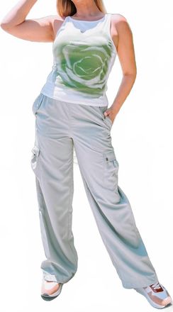 Emory Park Drawstring Wide Leg Cargo Pants In Khaki