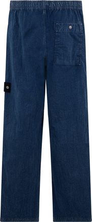 Stone Island Mens Jeans Loose Fit Blue Polyamide Regular & Straight-Leg