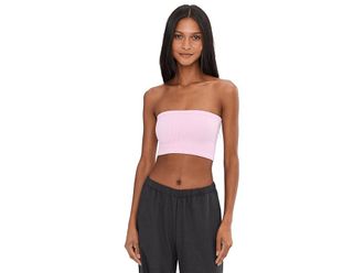 Free People Amelia Bandeau Womens Lingerie Pink Tulle : MD-LG (Womens 8-12), Spandex/Rayon