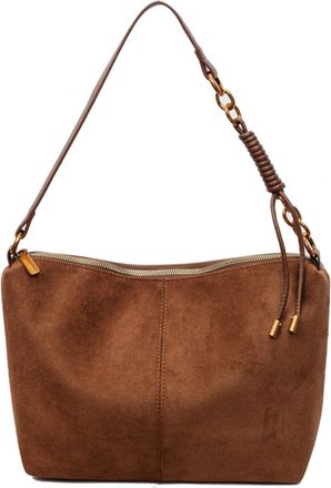 Generic PU Leather Shoulder Bag Retro Underarm Bag Bag for Women Travel (Brown)