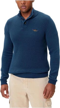 Aeronautica Turtleneck Sweater Ma 1572Ul 00409 - Heren - Coltruien - Blauw - 3XL - Katoen - Truien & Vesten